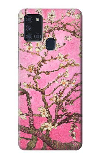 S2449 Fleur rose Amandier Van Gogh Etui Coque Housse pour Samsung Galaxy A21s