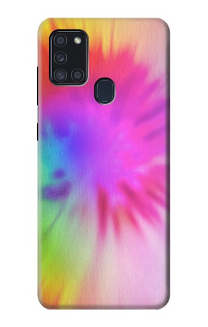 S2488 Tie Dye Couleur Etui Coque Housse pour Samsung Galaxy A21s