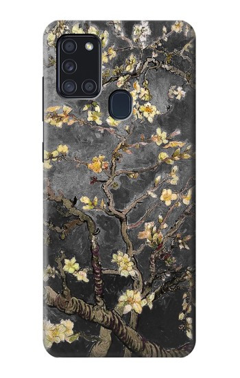 S2664 Noir Fleur Amandier Van Gogh Etui Coque Housse pour Samsung Galaxy A21s