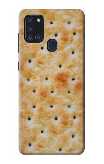 S2987 Crème Biscuits Cracker Etui Coque Housse pour Samsung Galaxy A21s