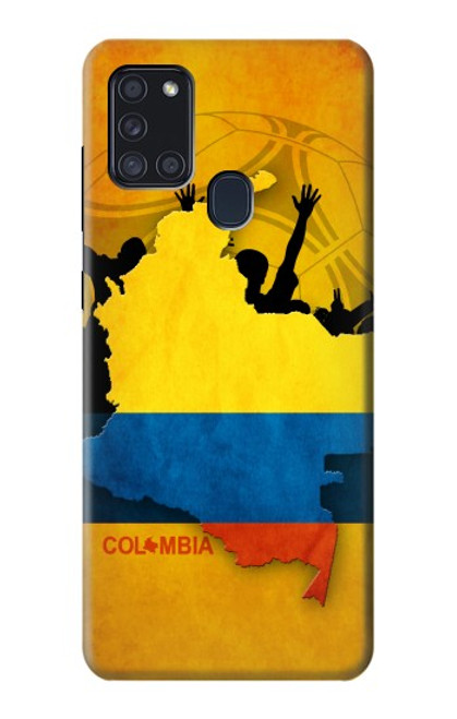 S2996 Colombie Football Football Etui Coque Housse pour Samsung Galaxy A21s