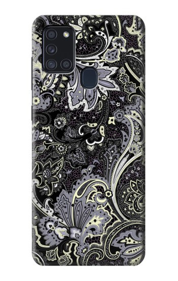 S3251 Motif Batik Fleur Etui Coque Housse pour Samsung Galaxy A21s