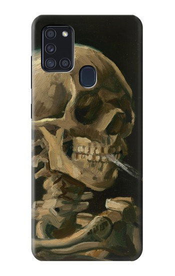 S3358 Vincent Van Gogh Skeleton cigarette Etui Coque Housse pour Samsung Galaxy A21s