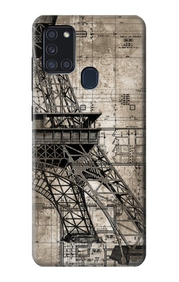 S3416 Plan Tour Eiffel Etui Coque Housse pour Samsung Galaxy A21s
