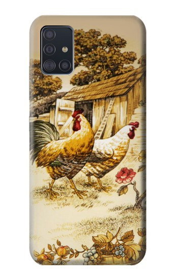 S2181 Français Pays Poulet Etui Coque Housse pour Samsung Galaxy A51 5G