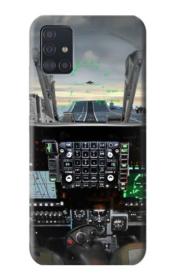 S2435 Avion de chasse Cockpit d'avion Etui Coque Housse pour Samsung Galaxy A51 5G
