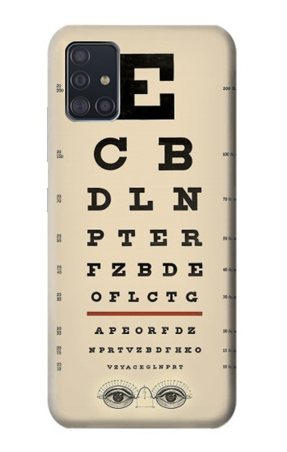 S2502 Tableau d'examen des yeux Etui Coque Housse pour Samsung Galaxy A51 5G