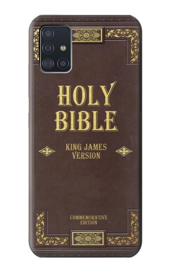 S2889 Holy Bible King James Version Couverture Etui Coque Housse pour Samsung Galaxy A51 5G