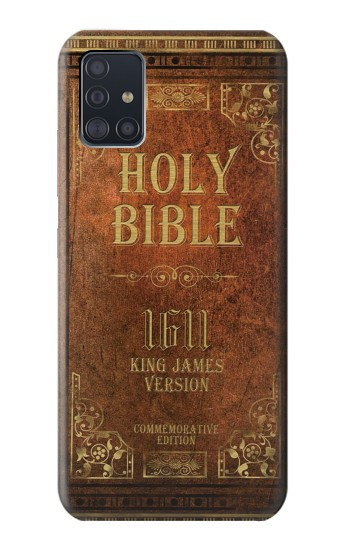 S2890 Holy Bible King James Version 1611 Etui Coque Housse pour Samsung Galaxy A51 5G