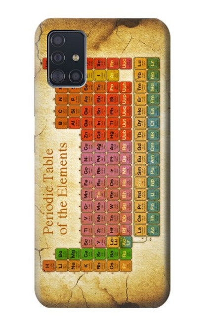 S2934 Millésimé Tableau périodique des éléments Etui Coque Housse pour Samsung Galaxy A51 5G