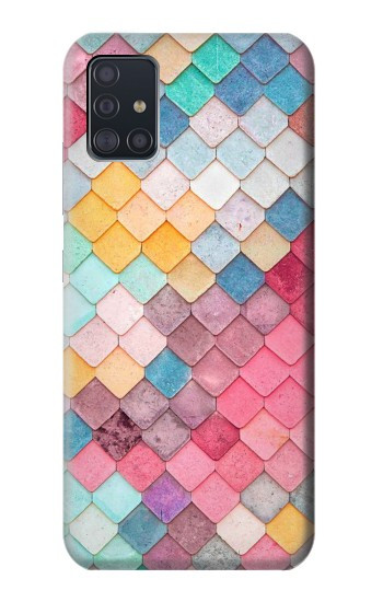 S2947 Bonbons Minimal Couleurs pastel Etui Coque Housse pour Samsung Galaxy A51 5G