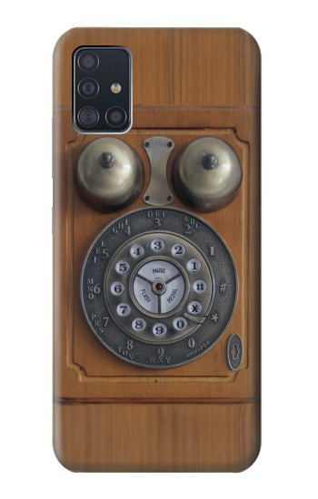 S3146 Mur Antique Retro Ligne téléphonique Etui Coque Housse pour Samsung Galaxy A51 5G