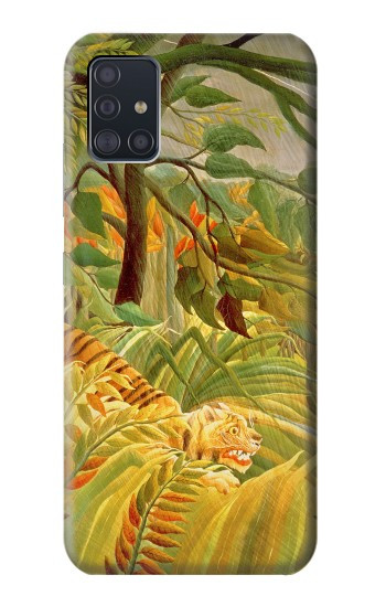 S3344 Henri Rousseau Tigre dans une tempête tropicale Etui Coque Housse pour Samsung Galaxy A51 5G