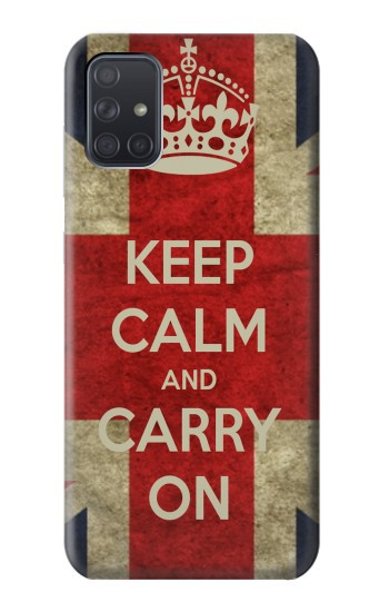 S0674 Garder le calme et continuer Etui Coque Housse pour Samsung Galaxy A71 5G