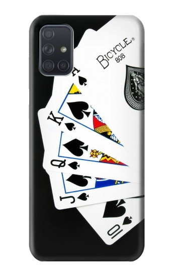 S1078 Poker Royal Flush droite Etui Coque Housse pour Samsung Galaxy A71 5G