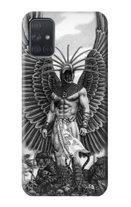 S1235 Guerrier aztèque Etui Coque Housse pour Samsung Galaxy A71 5G