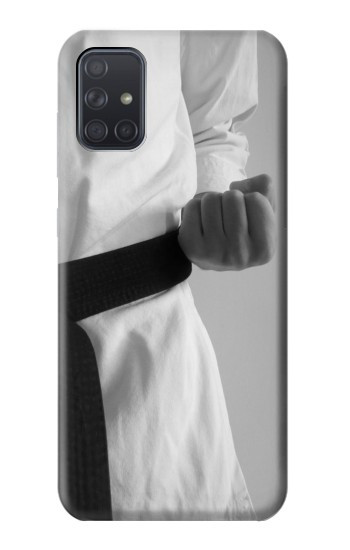 S1931 Noir Ceinture de karaté Etui Coque Housse pour Samsung Galaxy A71 5G