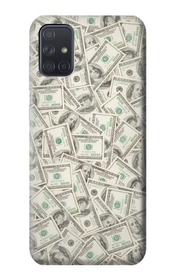 S2077 Billets Dollar argent Etui Coque Housse pour Samsung Galaxy A71 5G