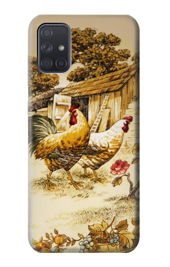 S2181 Français Pays Poulet Etui Coque Housse pour Samsung Galaxy A71 5G
