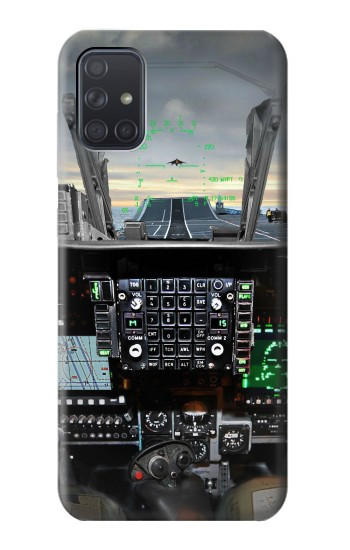 S2435 Avion de chasse Cockpit d'avion Etui Coque Housse pour Samsung Galaxy A71 5G