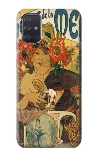 S2740 Alphonse Mucha De La Muse Bieres Etui Coque Housse pour Samsung Galaxy A71 5G