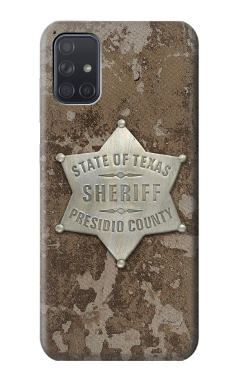 S2868 Texas Presidio shérif du comté Badge Etui Coque Housse pour Samsung Galaxy A71 5G