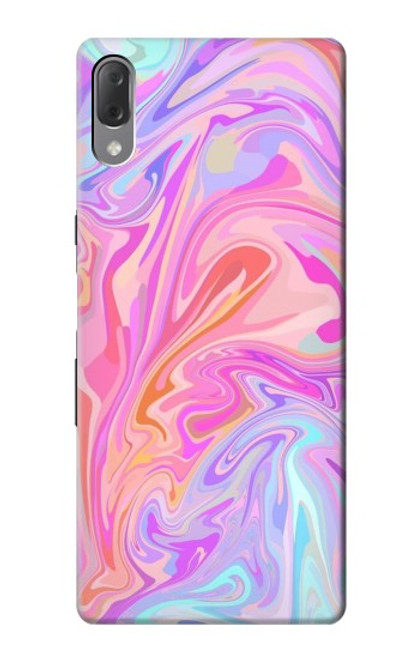 S3444 Art numérique liquide coloré Etui Coque Housse pour Sony Xperia L3