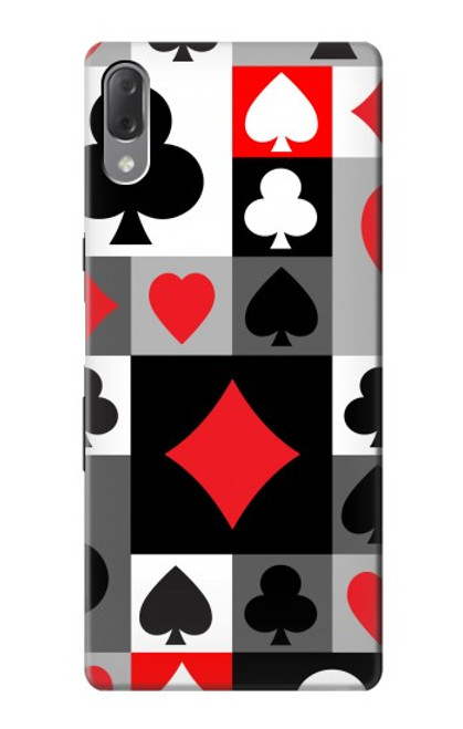 S3463 Costume Poker Carte Etui Coque Housse pour Sony Xperia L3