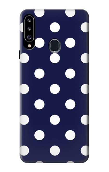 S3533 Bleu à pois Etui Coque Housse pour Samsung Galaxy A20s