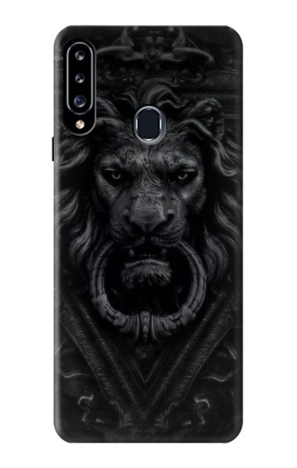 S3619 Lion noir gothique Etui Coque Housse pour Samsung Galaxy A20s