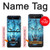 S0752 Feu bleu Loup Etui Coque Housse pour Samsung Galaxy Z Flip 5G