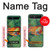 S1157 Rouge Arowana Poisson Etui Coque Housse pour Samsung Galaxy Z Flip 5G