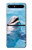 S1291 Les Dauphins en Mer Etui Coque Housse pour Samsung Galaxy Z Flip 5G