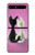S1832 Chat d'amour Etui Coque Housse pour Samsung Galaxy Z Flip 5G