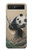 S2210 Peinture Art Panda Fluffy Etui Coque Housse pour Samsung Galaxy Z Flip 5G