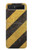 S2231 Noir et Jaune Ligne de risque rayé Etui Coque Housse pour Samsung Galaxy Z Flip 5G