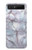 S2316 Bleu foncé Marbre Texture graphique Imprimer Etui Coque Housse pour Samsung Galaxy Z Flip 5G