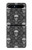 S2371 Crâne Motif monochrome Millésime Etui Coque Housse pour Samsung Galaxy Z Flip 5G