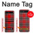 S2374 Motif Tartan Rouge Etui Coque Housse pour Samsung Galaxy Z Flip 5G