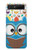 S2521 Nerd Mignon Chouette Dessin animé Etui Coque Housse pour Samsung Galaxy Z Flip 5G