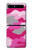 S2525 Rose Camo camouflage Etui Coque Housse pour Samsung Galaxy Z Flip 5G
