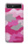 S2525 Rose Camo camouflage Etui Coque Housse pour Samsung Galaxy Z Flip 5G