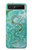 S2653 Dragon Vert Turquoise Pierre Graphique Etui Coque Housse pour Samsung Galaxy Z Flip 5G