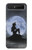 S2668 Silhouette sirène Lune Nuit Etui Coque Housse pour Samsung Galaxy Z Flip 5G