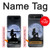 S2668 Silhouette sirène Lune Nuit Etui Coque Housse pour Samsung Galaxy Z Flip 5G