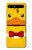 S2760 Canard Tuxedo jaune Dessin animé Etui Coque Housse pour Samsung Galaxy Z Flip 5G