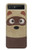 S2825 Mignon raton laveur animé Dessin Etui Coque Housse pour Samsung Galaxy Z Flip 5G