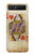 S2833 Poker Carte Coeurs Reine Etui Coque Housse pour Samsung Galaxy Z Flip 5G