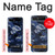 S2959 Marine Bleu Camo camouflage Etui Coque Housse pour Samsung Galaxy Z Flip 5G