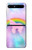 S3070 Arc en ciel pastel ciel Licorne Etui Coque Housse pour Samsung Galaxy Z Flip 5G
